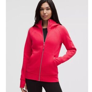 Lululemon Scuba Full-Zip Hoodie in Red Glow, Size 6